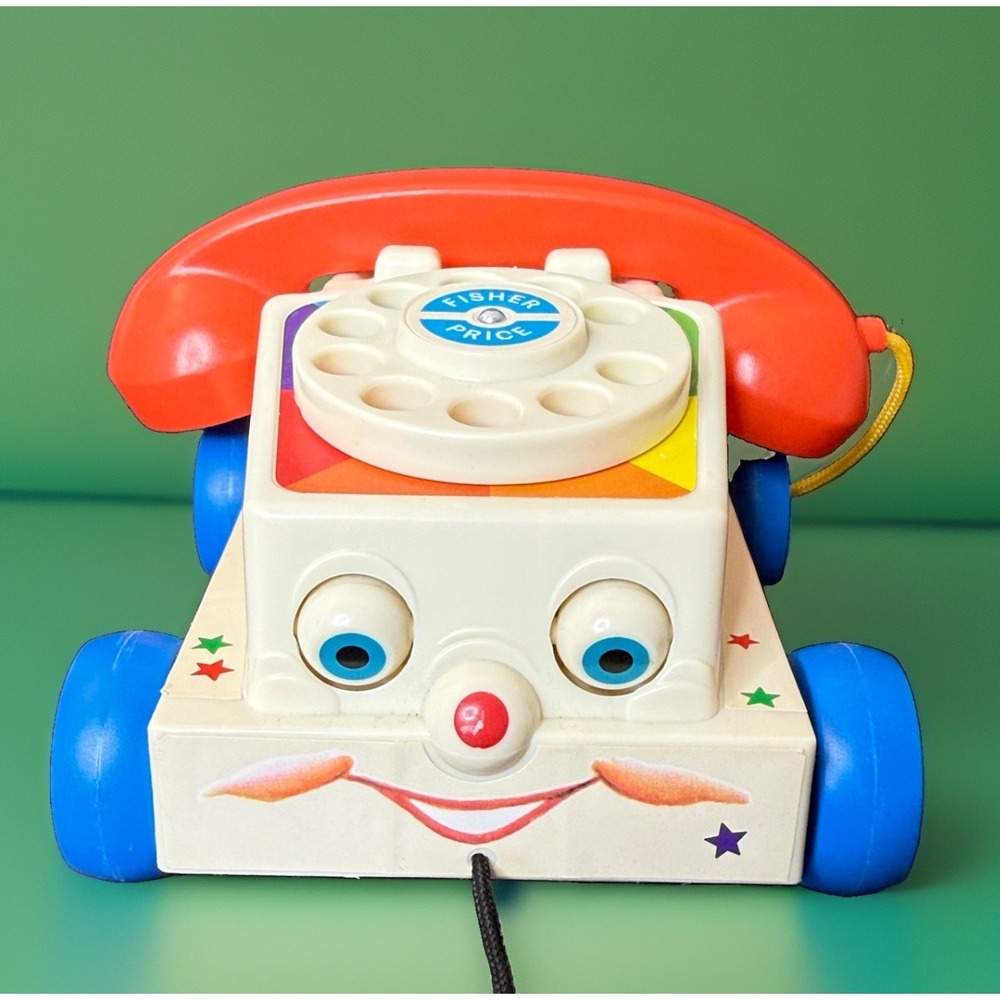 ⁠Vintage Fisher Price Chatter Telephone Pull Toy 2009 Retro Classic Edition EUC